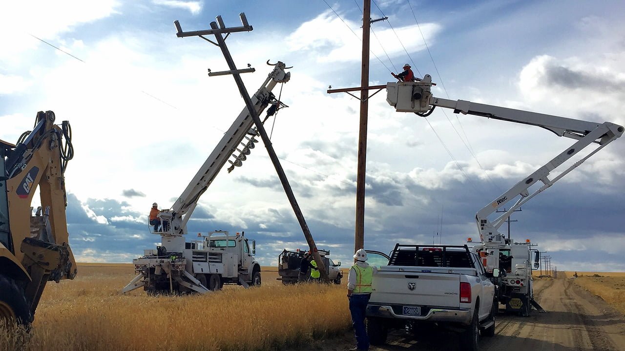 Lineworkers in the field