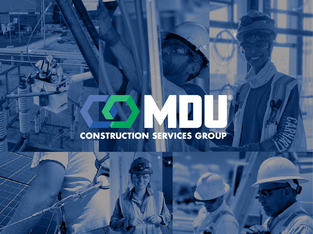 collage of MDU CSG employees with logo